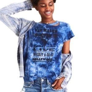 Van Halen blue tie dye shirt size medium and from American Eagle.